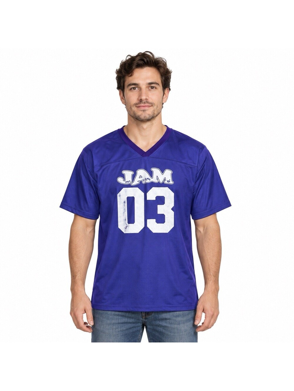 Vintage Teamwork Athletic Jersey Purple Mesh Football JAM Precious 03 Large